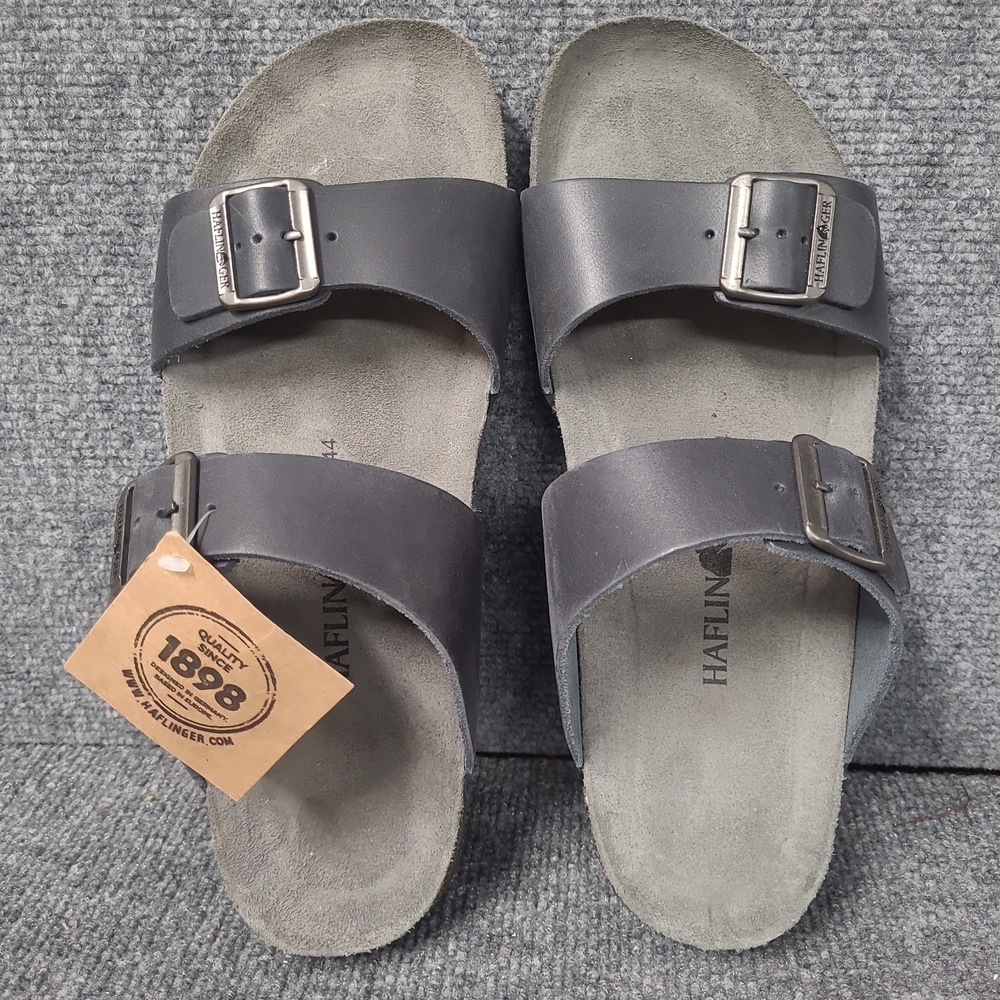 Haflinger Unisex Andrea Unlined Graphite Leather Sandals GRAPHITE EU 44/ US 11 - Picture 5 of 13